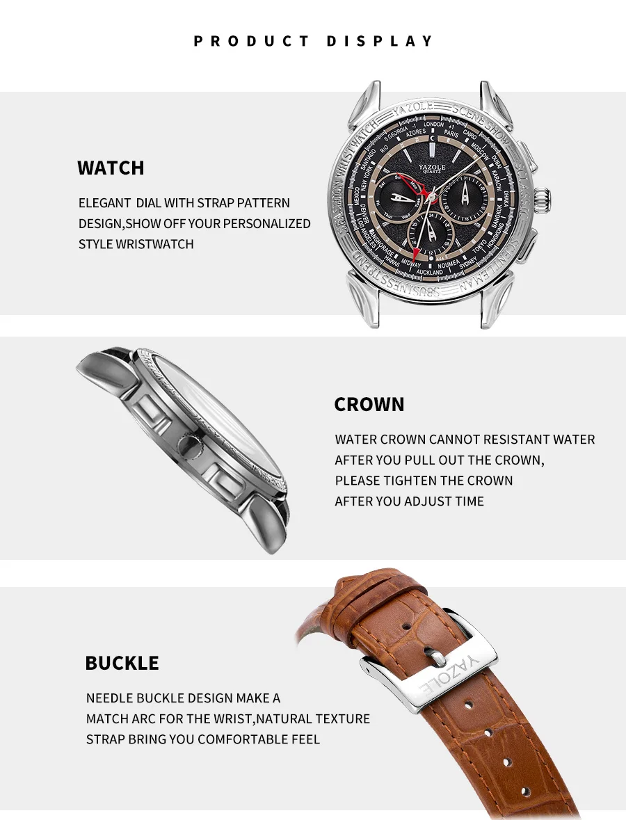 YAZOLE, мужские часы, водонепроницаемые, Ретро стиль, кварцевые наручные часы, для мужчин, s, модный кожаный ремешок, роскошные часы для мужчин, новинка, Relogio Masculino