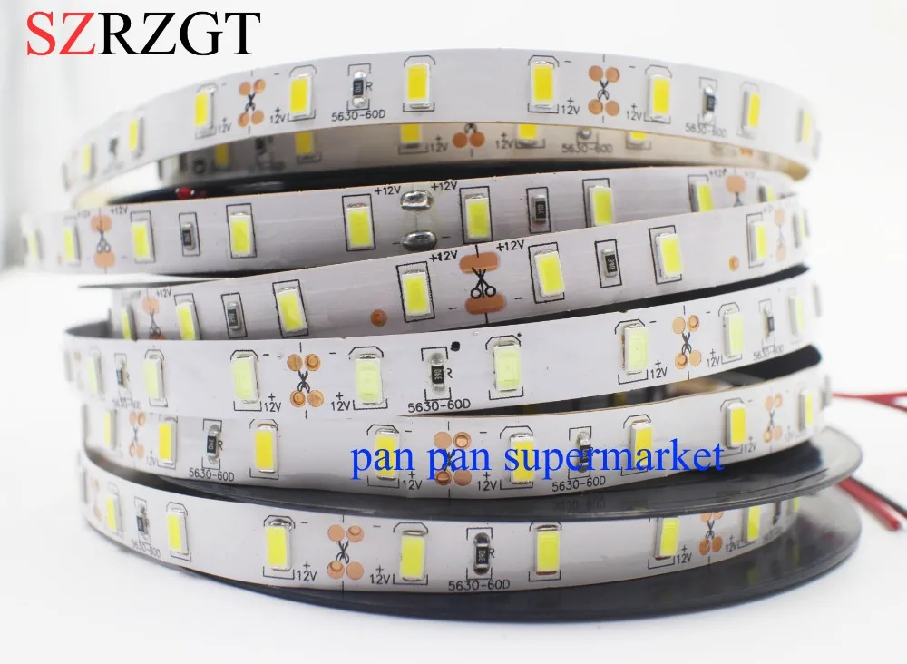 

1Roll 5M 300 LED Strip light 5630 SMD 12V 60LEDs/M LED lamp tape Holiday String Christmas Decoration lightin