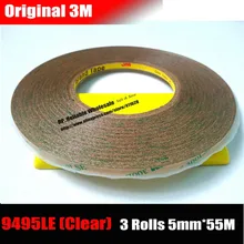 3 рулона(5 мм* 55 м* 0,17) сильный липкий 3 м 9495LE прозрачный водонепроницаемый светодиодный светильник Панель табличка экран Бонд, теплостойкость