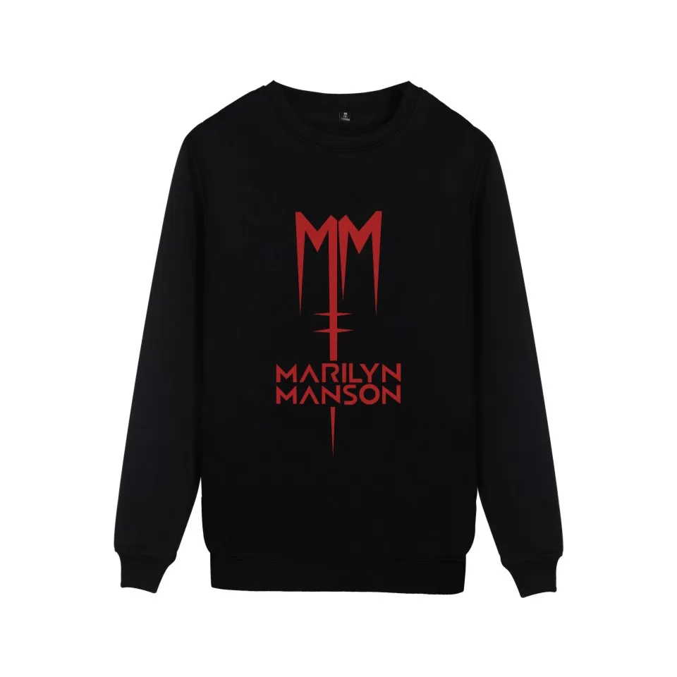

Popular Rock Band Marilyn Manson Sweatshirt Pullover Hoodie Industrial Metal Music Marilyn Manson Women Men Hoodys Clothes