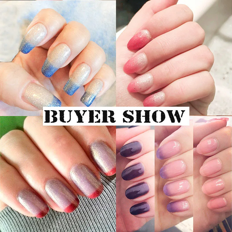 Azure 12ML Fashion Temperature Nail Gel Polish Mood Changing Color UV Gel Nail Polish 3D Nail Art Gel Polish Led Lamp Vernish