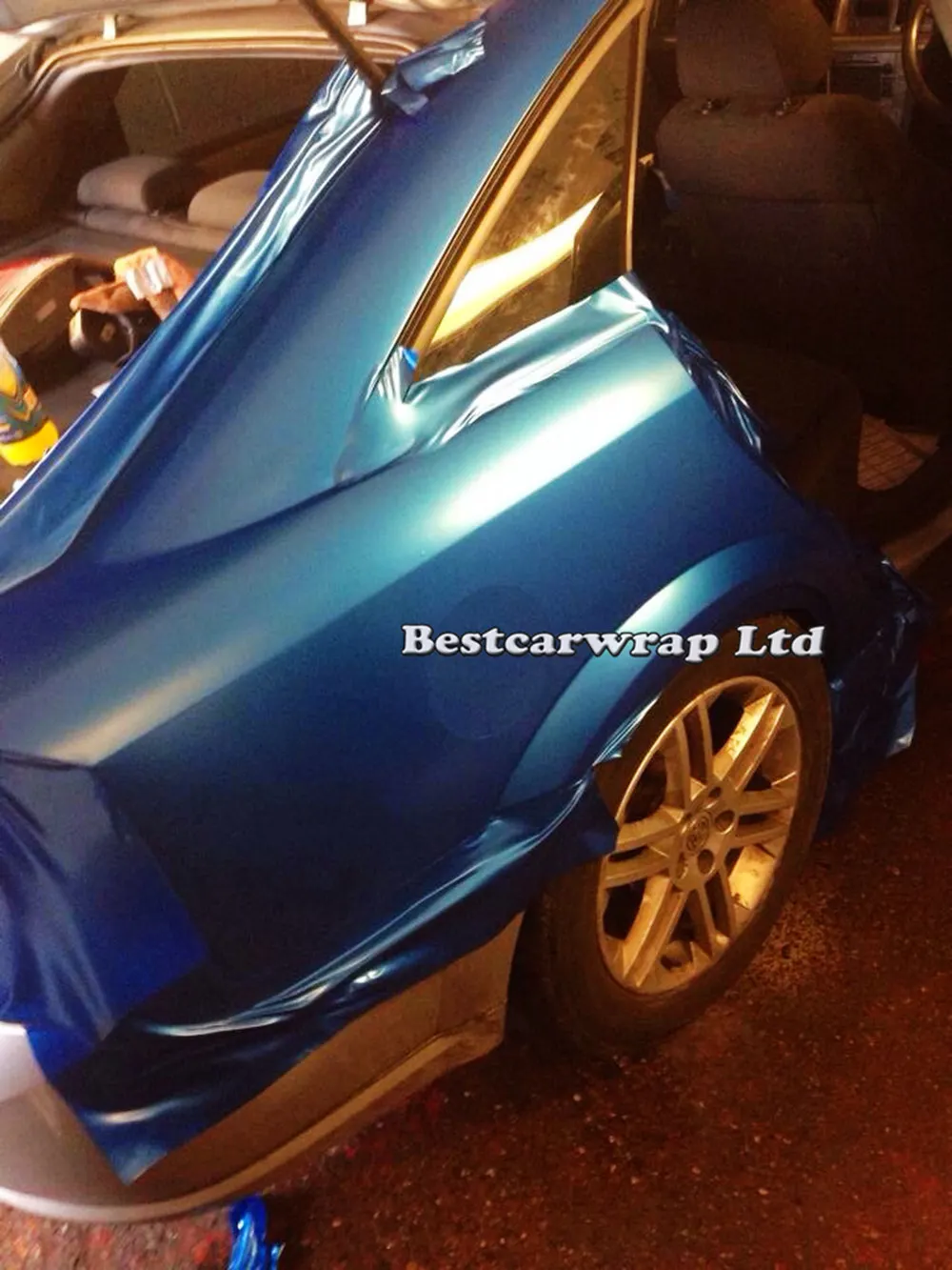 Satin pearl blue matt vinyl car wrap film with air release (1).JPG