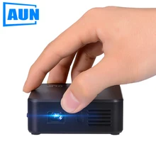 AUN AKEY Serie E3 Conjunto en Android WIFI Bluetooth DLP Proyector Mini Proyector con 3000 mAH Batería para Reuniones de Negocios conferencias