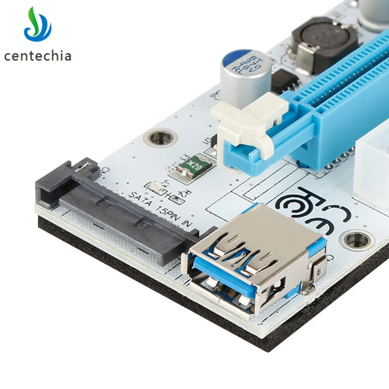 Переходная карта 008S PCI E Express 1x до 16x USB 3 0 кабель передачи данных SATA к 4Pin IDE Molex