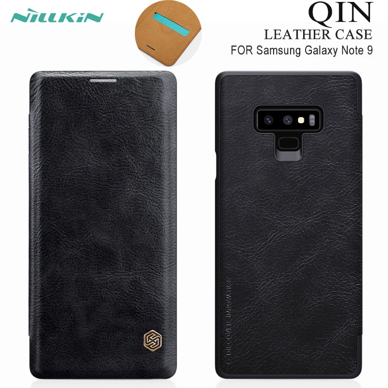 

Case For Samsung Galaxy Note 9 Nillkin Qin Series PU Leather Flip Case Cover for galaxy note 9 Genuine Flip Leather Case