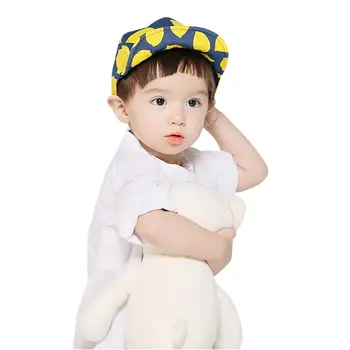 

2018 Girls Boys with Soft Brim Caps Fashion Lemon Printed Hats New Summer Cute Children Cute Baby Hat 2 Style Sun Protection