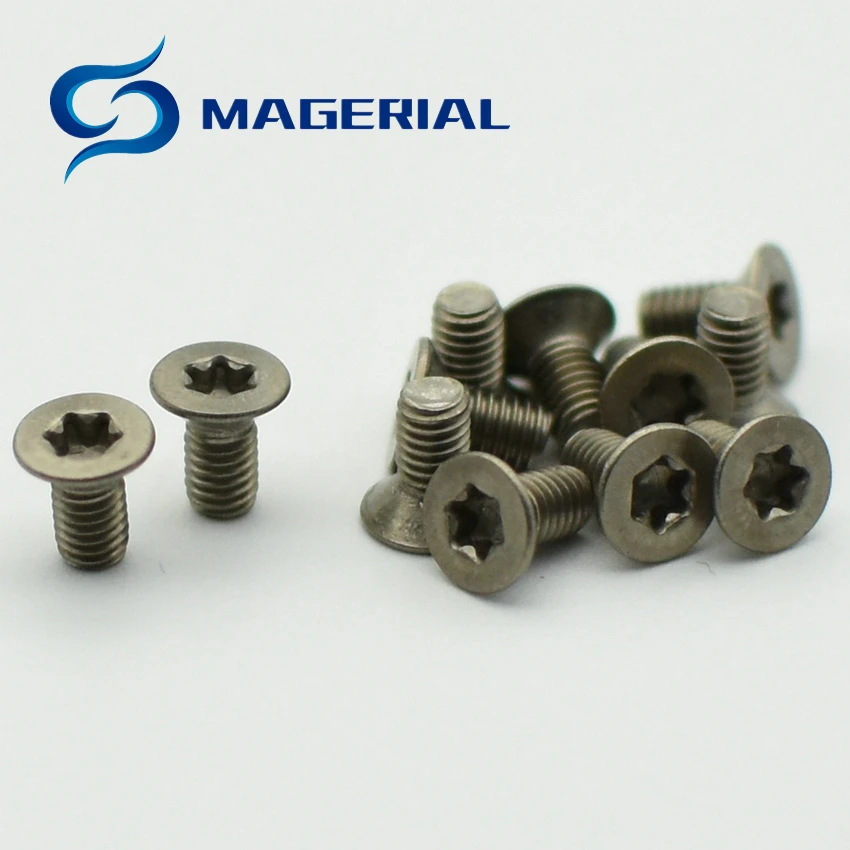 

24pcs Torx Countersunk Head Ti Screws M1.6 M2 3mm-6mm Titanium Screw Flat Torx Drive Titanium Bolts Ti Fastener DIN912