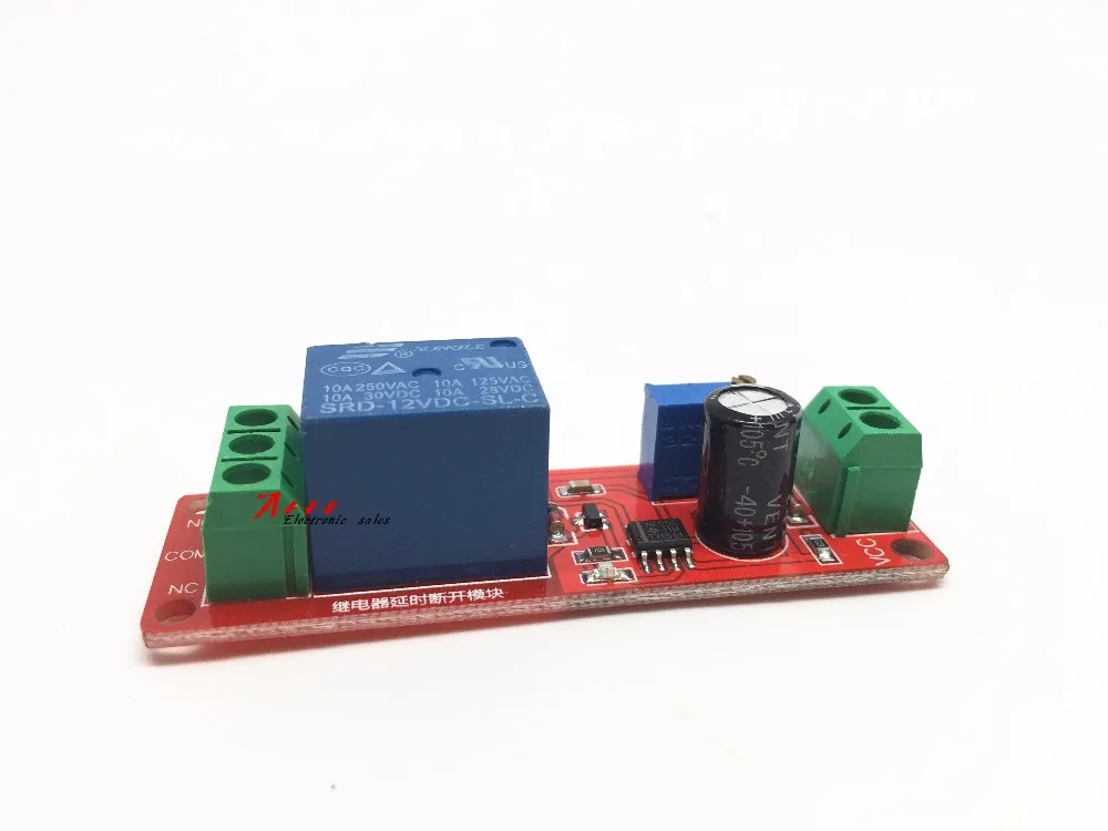 Free shipping 5pcs 12V delay monostable switch and relay module Time