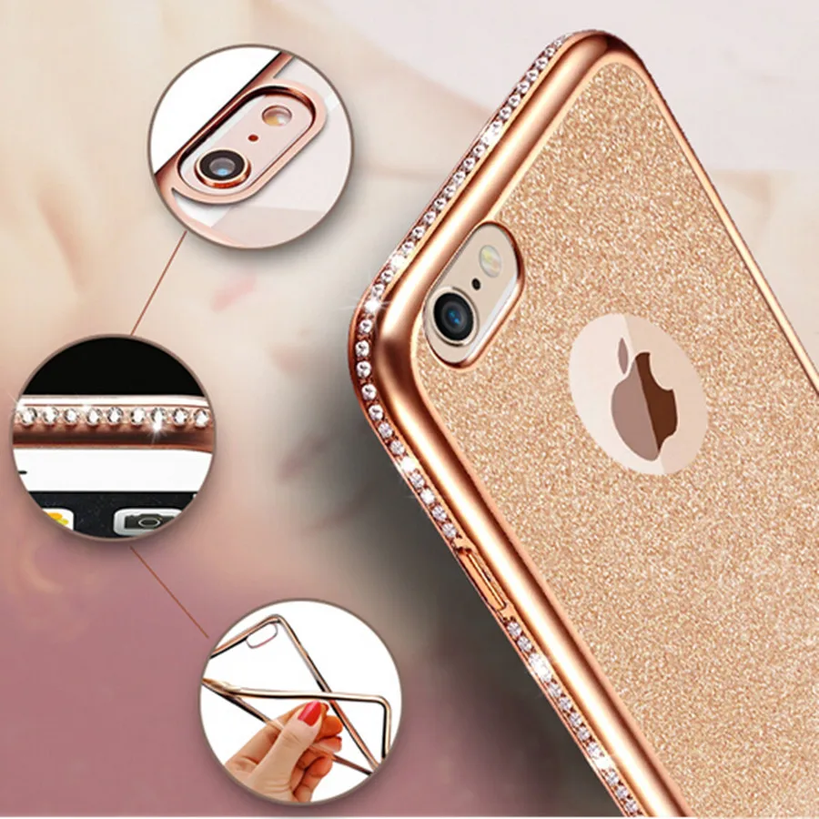 

Diamond TPU Case For iPhone 7 8 Plus XR XS MAX XiaoMi Play A2 Lite 6X 6 9 SE RedMi 5 Note 7 5 Pro 6A Cover Cute Soft Phone Cases