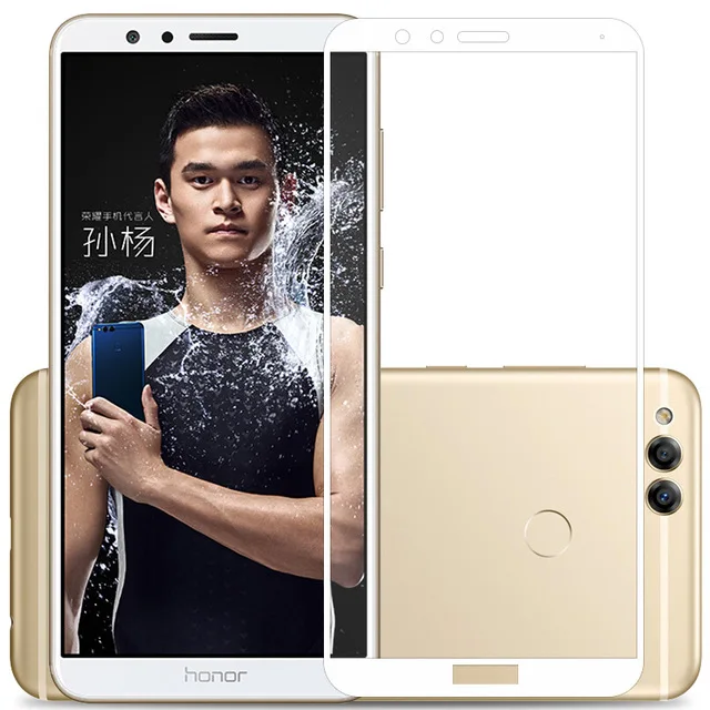 Полное покрытие экрана протектор Закаленное стекло для Huawei honor 7x9 H закаленное стекло для honor 7 X экран защитный 7x черный белый - Цвет: white