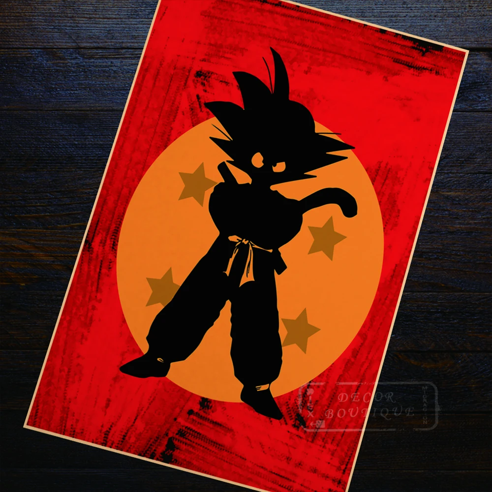 Anime Dragon Ball Z Goku Wall Scroll Poster Home Decor Art Cos Painting Gift #4