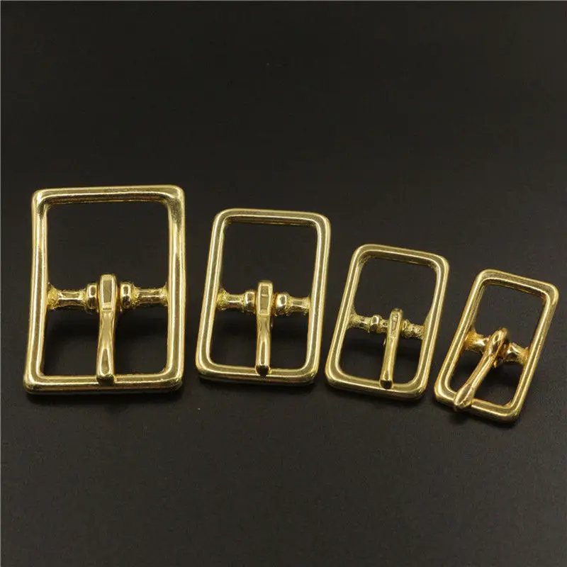Solid Brass Single Pin Belt Buckle for Leather Craft and Strap Adjustment