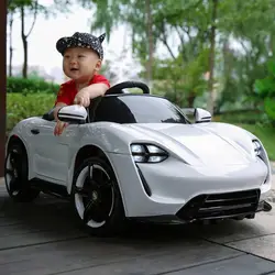 Детский Электрический автомобиль четырехколесный Мультифункциональный пульт дистанционного управления двойной привод может сидеть дети
