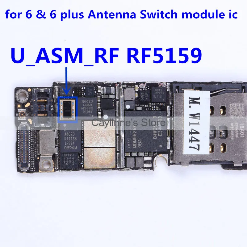 RF5159 для iPhone 6 и plus u_asm _ rf модуль переключения антенны ic|Платы мобильных телефонов| |