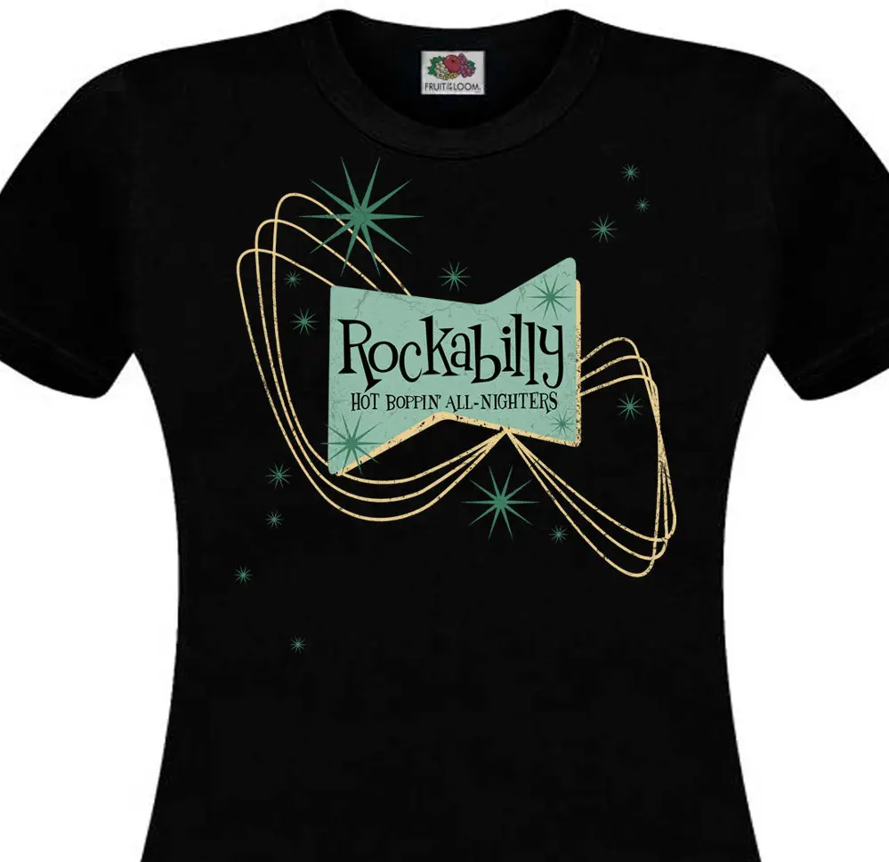 Женская футболка в стиле рокабилли модная летняя популярные модные рубашки все