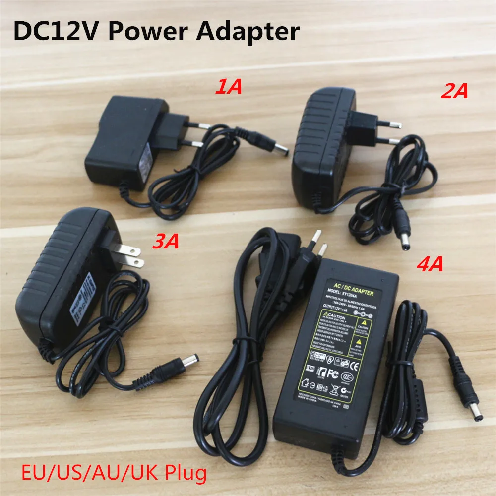 AC100 240V на DC12V 1A 2A 3A 4A переключатель питания Трансформатор 12 Вт 24 36 48 DC адаптер