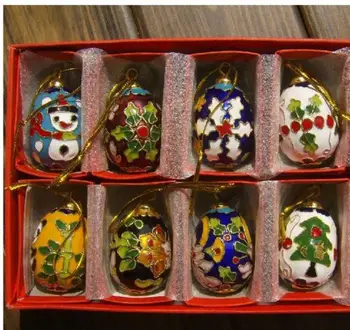 

Collectibles10pcs Chinese Handmade Classic Cloisonne/Enamel Egg Ornament Charms