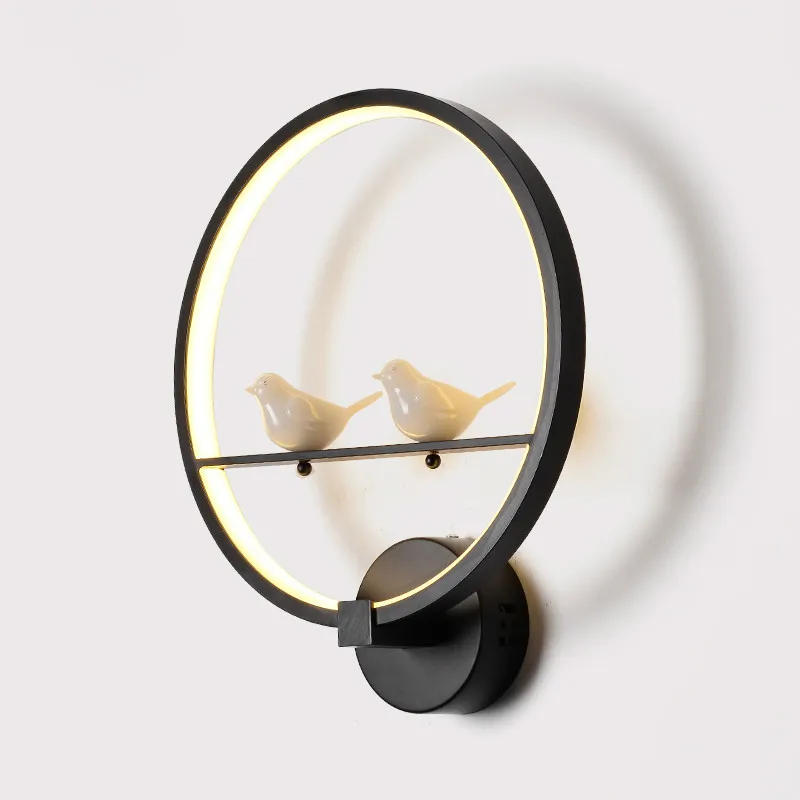 

Vintagelll Two Birds LED Wall Lamps Modern Creative Bedroom Beside Light Indoor Living Room Dining Room Lighting Decoration