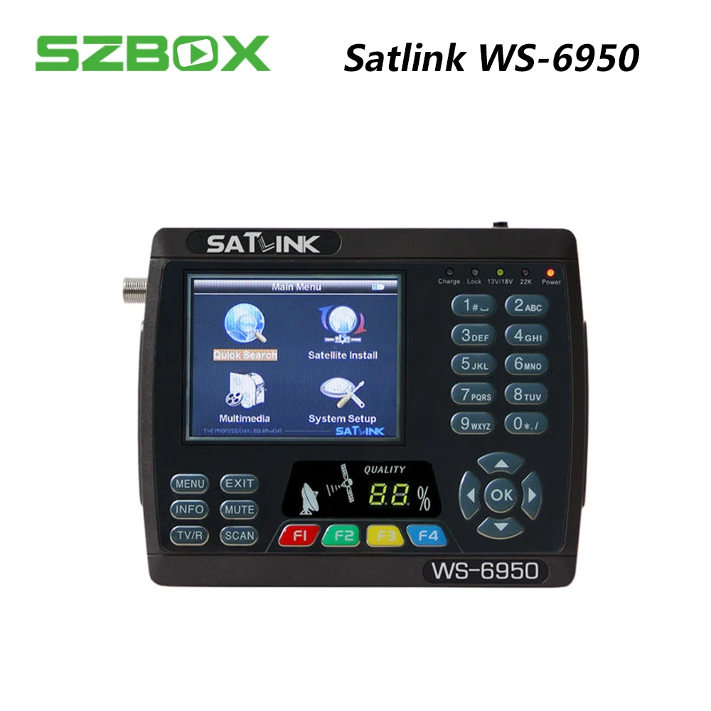 SZBOX satlink ws-6950 3,5 дюймов TFT ЖК-экран спутниковый искатель dvb-s ws6950 sat finder mepg2 метр satlink 6950 цифровой сигнал