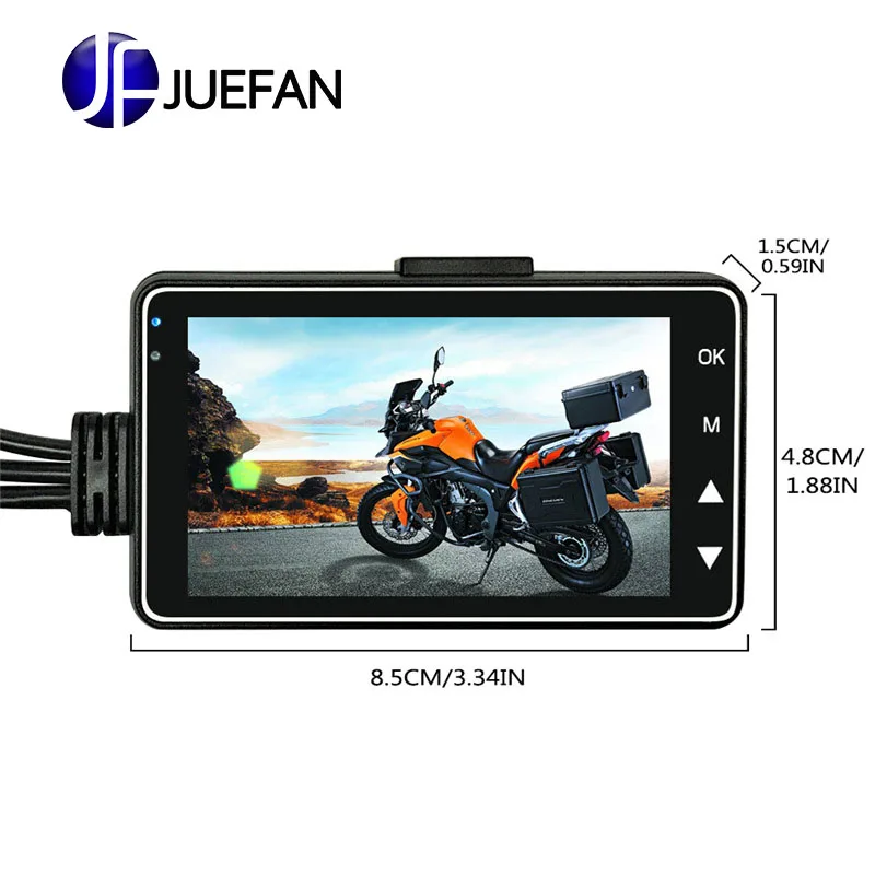 

Motorcycle driving recorder Separate waterproof double lens Locomotive riding camera HD 720P