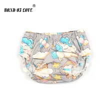 Летние Детские хлопковые шорты-штаны с карманами для малышей, подгузники для мальчиков и девочек, чехлы для подгузников, штаны для младенца, одежда для малышей с единорогом, От 0 до 2 лет