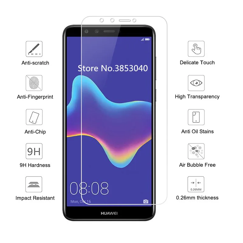 Защитная пленка для экрана из закаленного стекла Huawei Y9 2019 2 5 9h Y 9 2018 FLA LX1 LX2