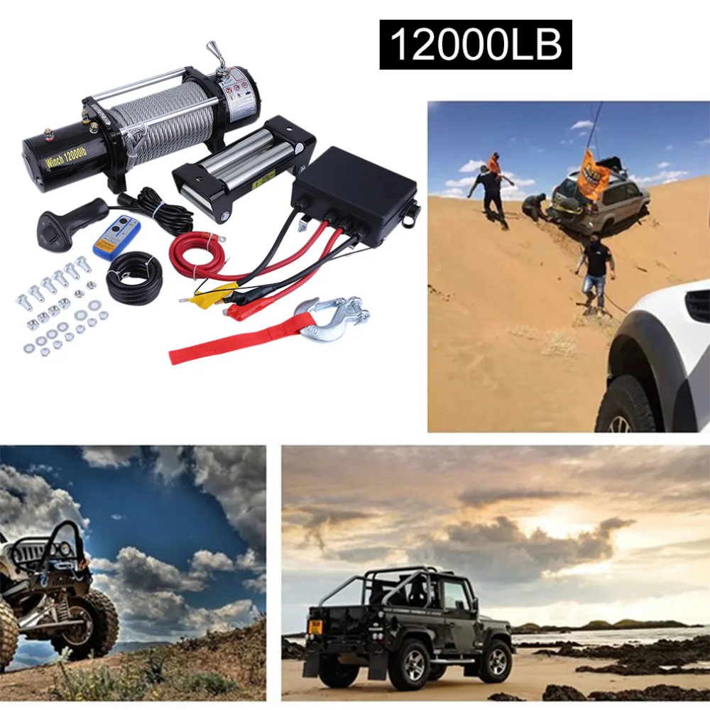 

Professional Electric Winch Load Capacity Up To 12000LB With Remote Control Cars Off-Road Engines Lift Winch Hot Sale
