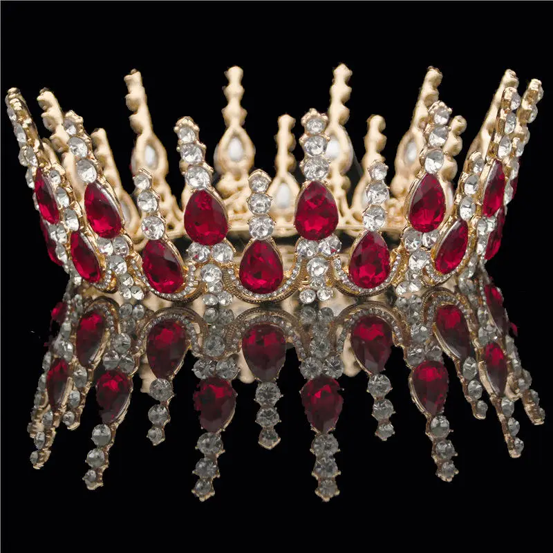 Разноцветные хрустальные серебряные золотые круглые диадемы свадебная корона свадебный головной убор Стразы диадема ювелирные изделия Аксессуары для волос