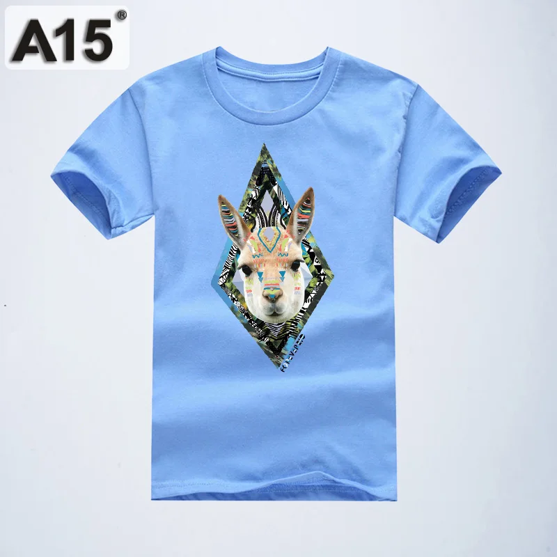 A15 3D мультфильм печатных Для детей, на лето Детские футболки для мальчиков; Детские футболки для мальчиков Размеры 6 8 10 Для детей 12–14 лет футболки с коротким рукавом для девочек - Цвет: K4T40Skyblue