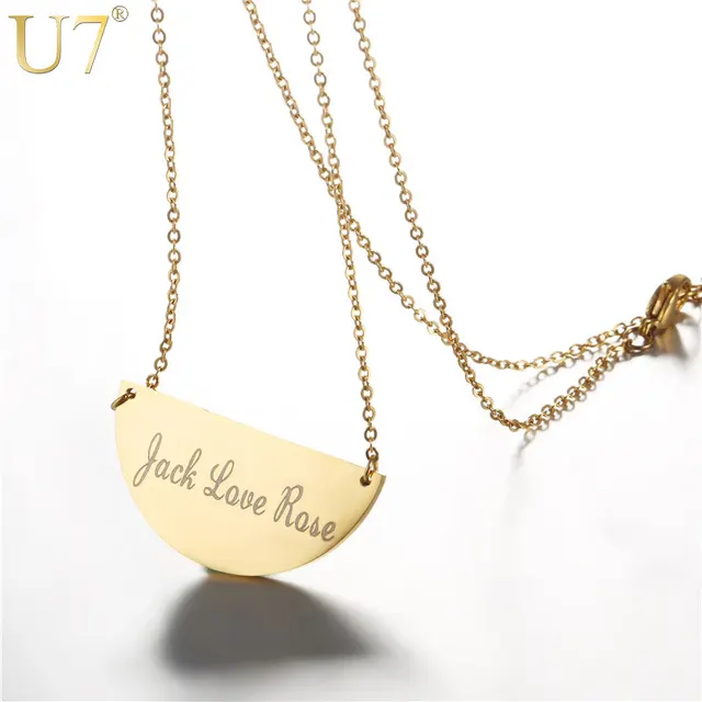 u7 moon necklace personalized