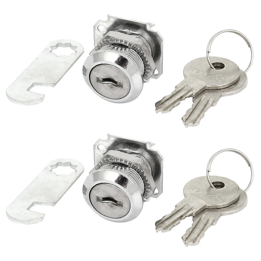 

Door Cabinet Drawer Security Cylinder Cam Lock Camlock w 4 Keys 2pcs