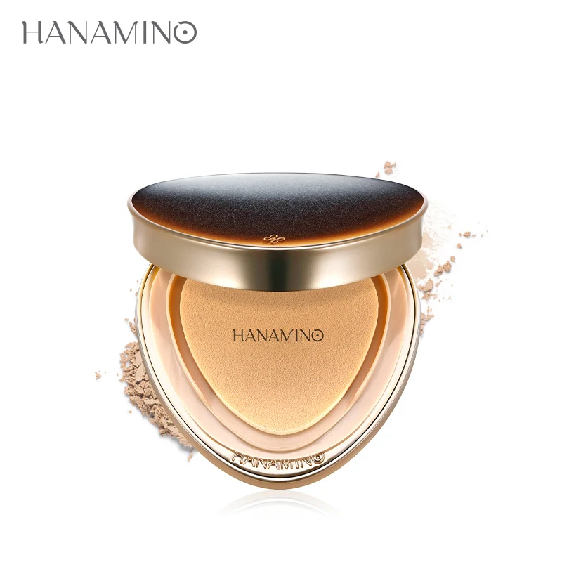 

HANAMINO Brand Translucent Pressed Powder With Puff Smooth Matte Face Makeup Waterproof Powder Skin Finish Powder Cosmetic