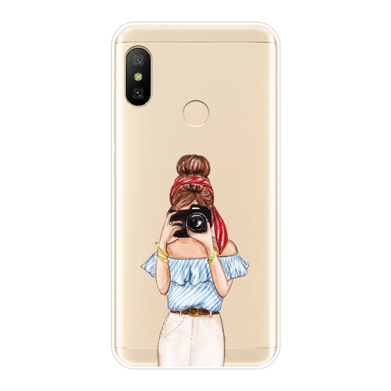 Силиконовый чехол для телефона Xiaomi Mi A1 A2 Lite 8 SE мягкий накладка с изображением