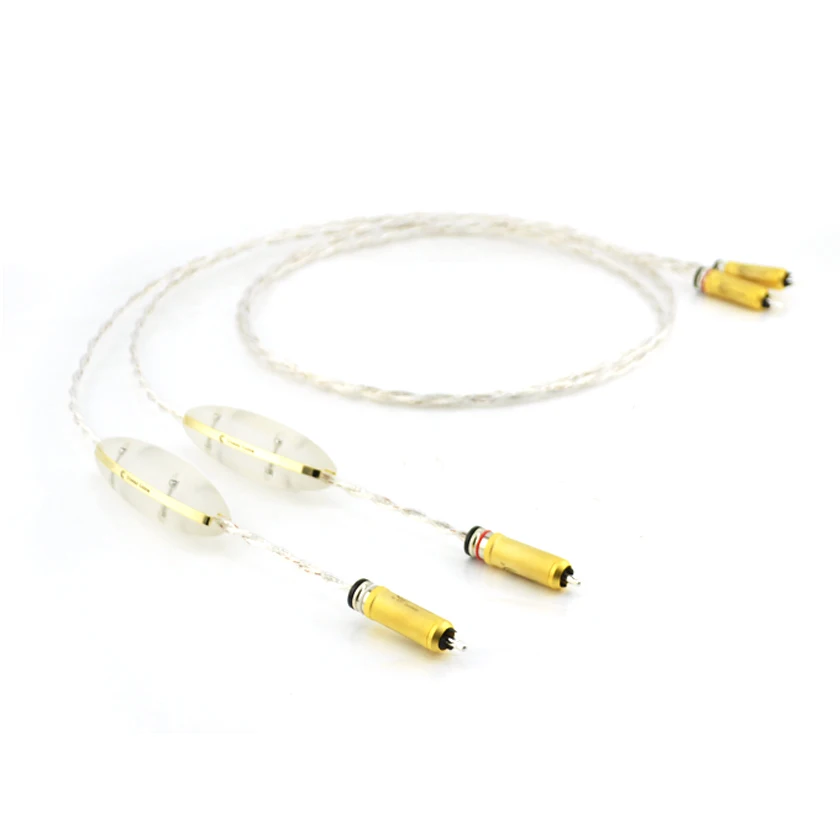 

Free shipping Crystal Cable Dreamline RCA Audio interconnects with WBT-0102Ag RCA Plug