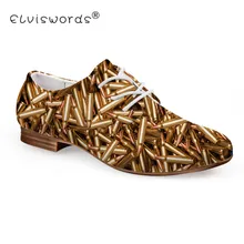 ELVISWORD/женские кожаные туфли на плоской подошве с принтом в виде пули, с металлическим узором; женские туфли-оксфорды креативного дизайна для женщин; стильная обувь для вечеринок