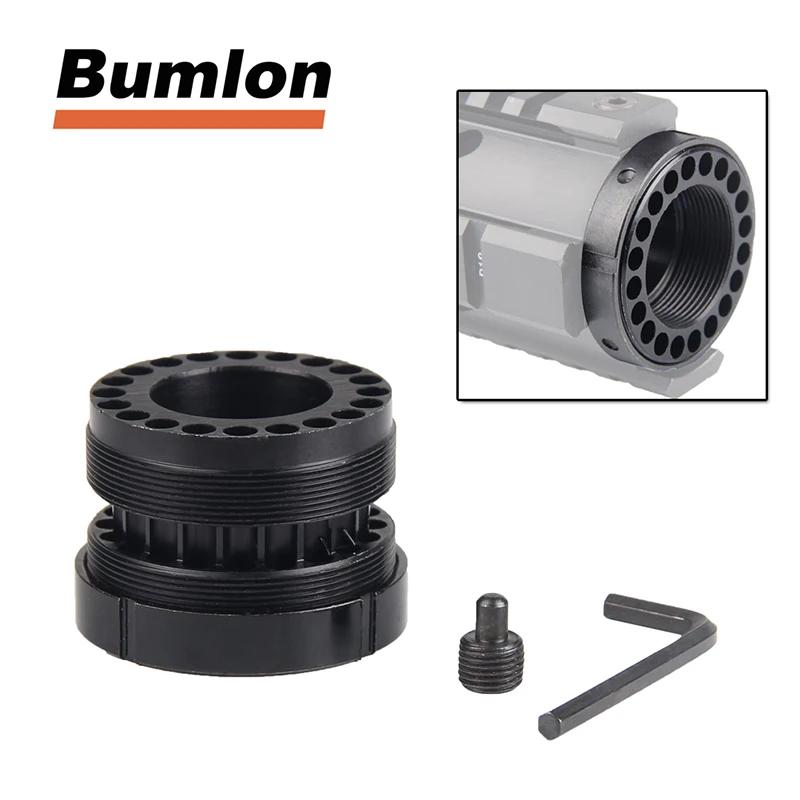 

Tactical Standard Barrel Nut with Steel Jam Nut Ring for Free Float Quad Rail .223/5.56 Hunting Accessory 37-0058