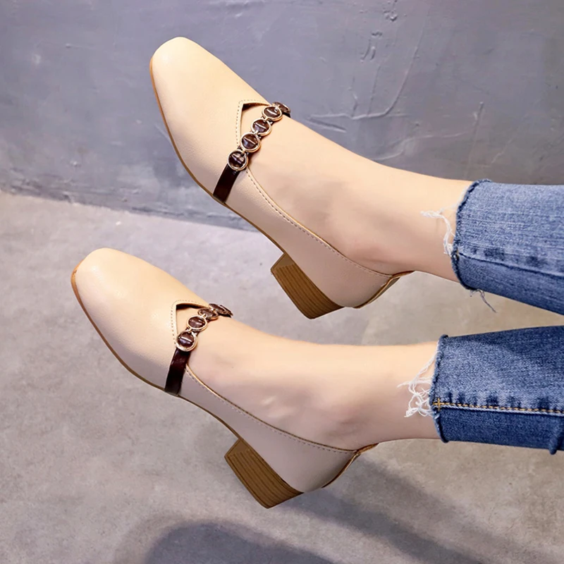 

Туфли-лодочки женские на высоком каблуке, милые повседневные, универсальные, корейский стиль, однотонные, красные, на весну