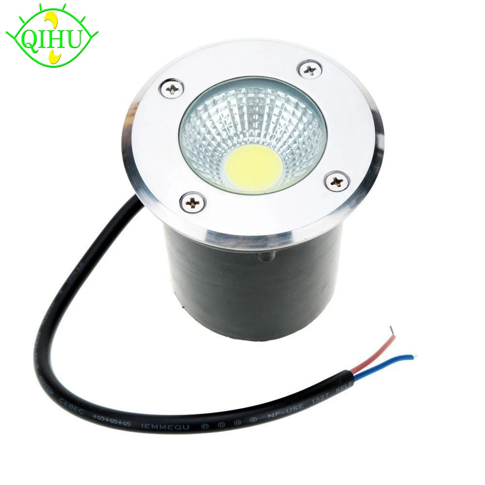 

New IP68 5W Waterproof LED Underground Light Outdoor Ground Garden Path Floor Buried Yard Spot Landscape 85-265V DC12V