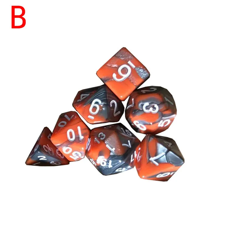 7pcs Hot Creative Universe Galaxy Dice Set D30 Multi Sided Acrylic Dice resin Game Dungeons Dragons Dice New Arrival #3n12 (3)