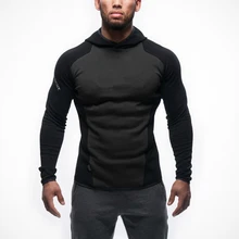 

Men's Stay Warm Thin Cotton Camouflage Patchwork Full Sleeve Gym Training Hoodie Running Fitness Sports Sweatshirt Dropshipping