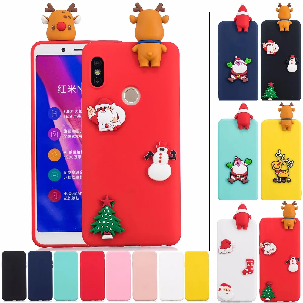 

Christmas Series Case For Xiaomi Redmi S2 Y2 Note 4 4X 5 5A Pro Pocophone F1 Poco F1 TPU 3D Gadget Phone Cover Mi A2 A1 6X 5X