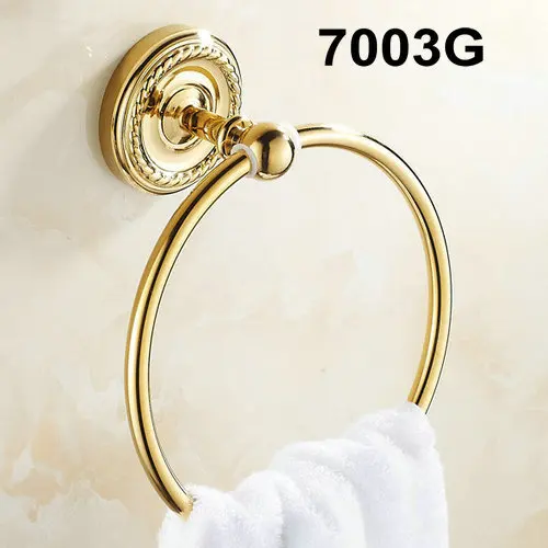 Розовое/золотое/антикварное(винтажное) полотенце держатель кольцо стойка фарфор настенные аксессуары для ванной комнаты 7003 - Цвет: gold