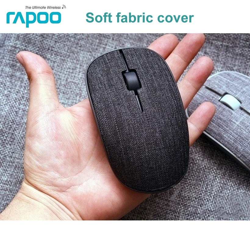 Тонкая Портативная оптическая беспроводная мышь Rapoo 3500pro игровые мыши с мягким