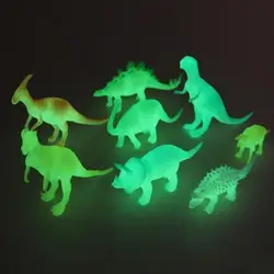 8 шт. детский ночник Серебристые динозавр рисунок детский подарок пластиковая игрушка