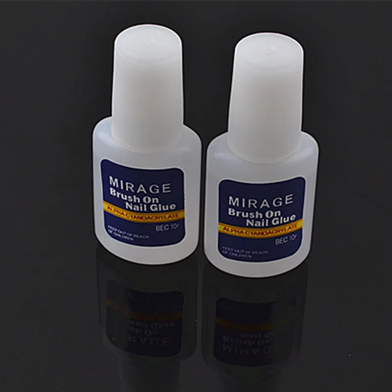 Beleza da Arte do Unha Cola com Escova Atacado Fábrica Profissional Forte Gel 10g Vínculo Unha Falso Nai Ponta Acrílico Livre Shiping 300 Pcs