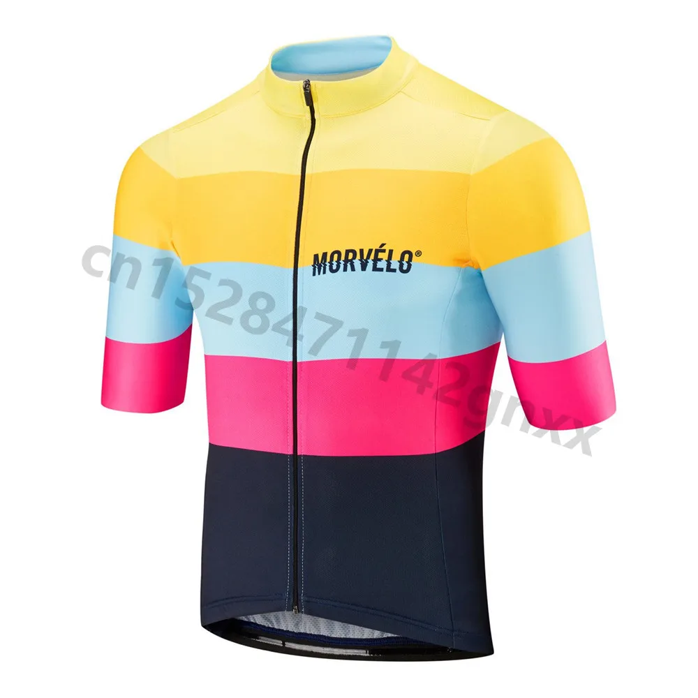 

MORVELO 2019 New Men Cycling Jerseys Summer Short Sleeve MTB Bike Tops Cycling Shirt Ropa Maillot Ciclismo Racing Cycle Clothes
