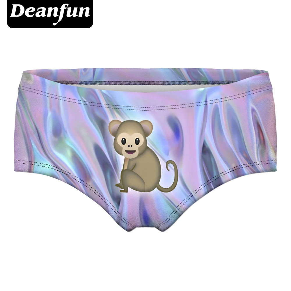 Deanfun 3D Printed Emoji Monkey Panties Fashion Underwear Briefs for Women NK57briefs for women