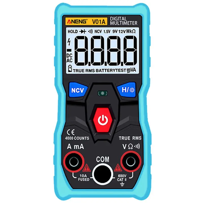 

ANENG V01A 4000 Counts True-RMS Button Automatic Digital Multimeter AC DC Voltage Current Ohm Meter