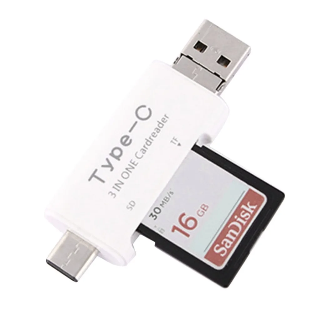 Скоростной универсальный все в 1 OTG Тип-C Card Reader USB 3,0 USB Micro USB Combo для TF SD Card Reader для смартфонов/ноутбука