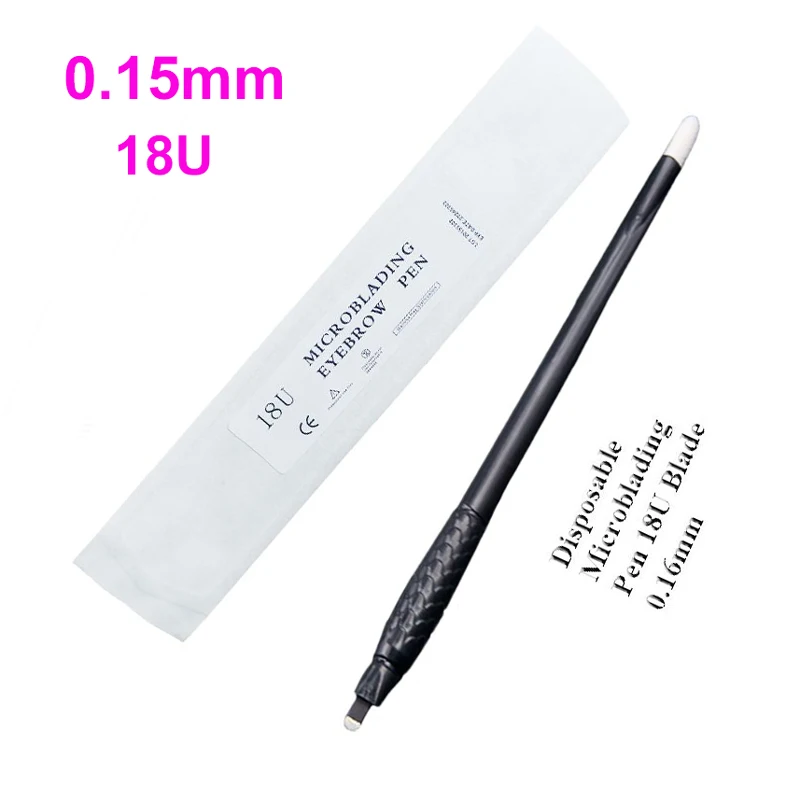 

10pcs Disposable Manual Eyebrow Microblading Pen With Diameter 0.15mm 18U Needles Blade Manual Microblade Needle Tools